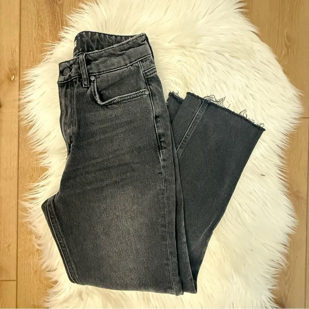 PAIGE Noella Black High-Rise Straight Leg Jeans - Size 26